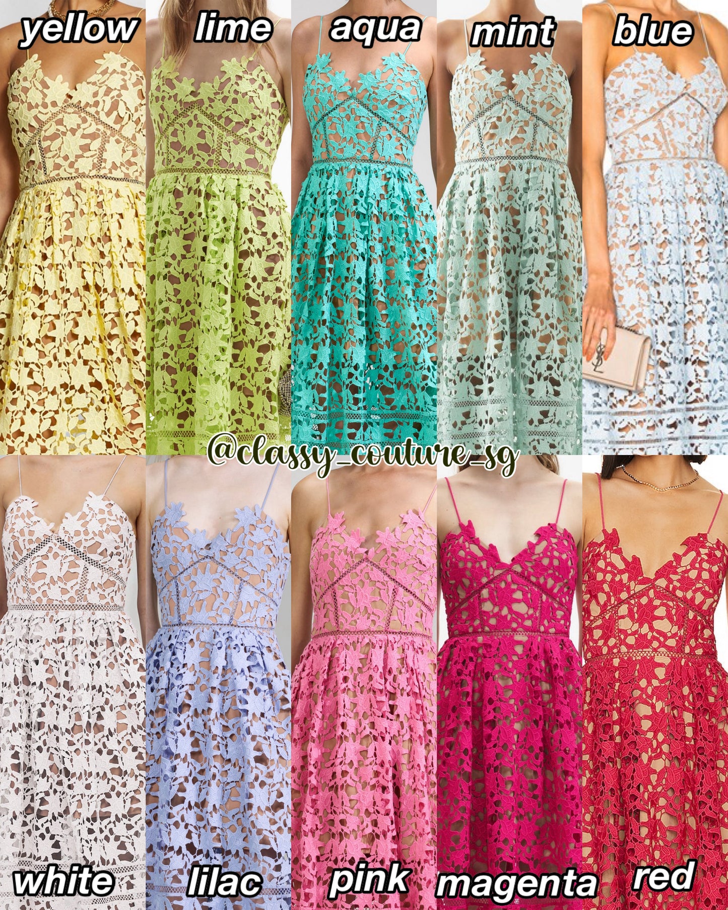 10 COLOURS! SP Azaelea Lace Midi Dress