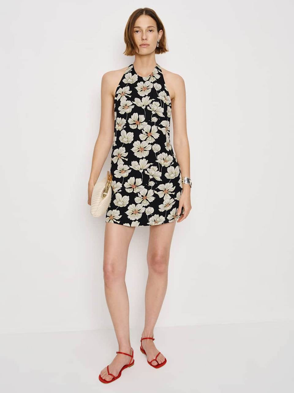 Ref Avielle Viscose Halter Open Back Mini Dress