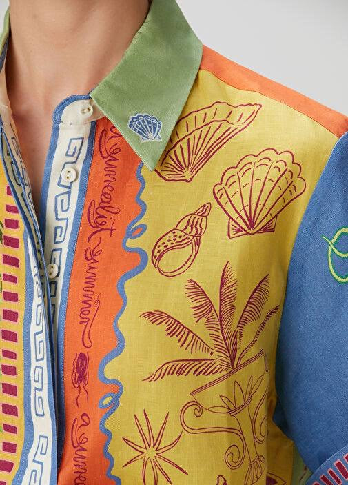 ALM Surrealist Summer Linen Shirt | Pants | Set