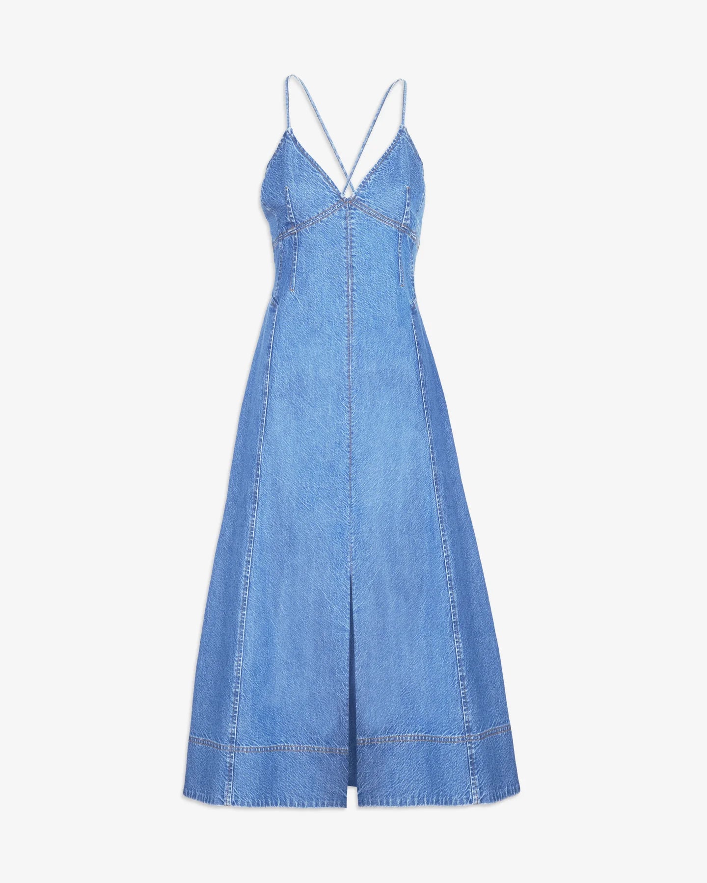 TT Hendrix Denim Midi Dress in Indigo Blue