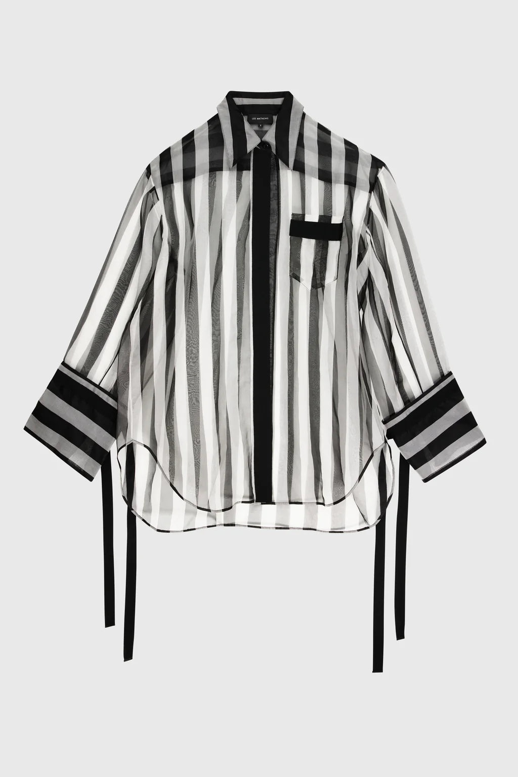LM Marlow Silk Sheer Shirt | Apron Midi Dress