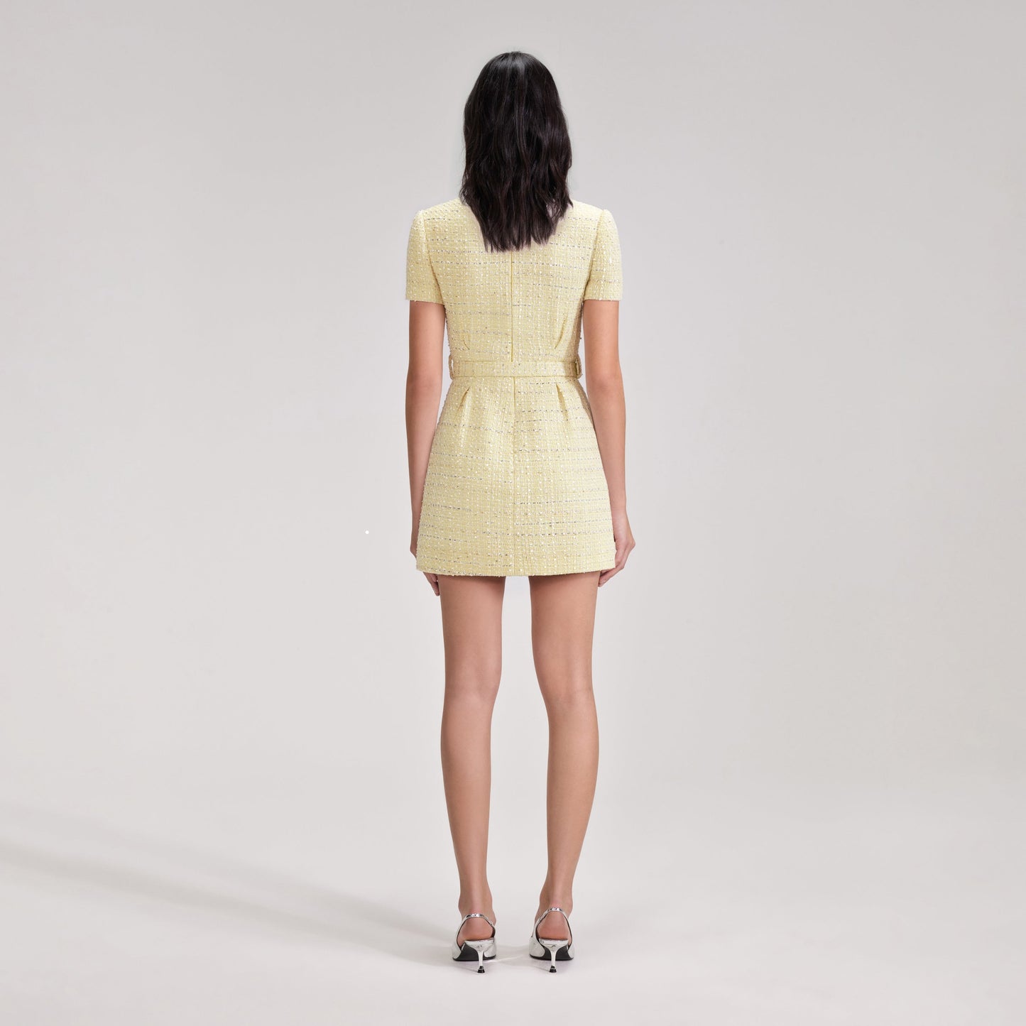 SP Yellow Boucle Mini Dress | Jacket | Set