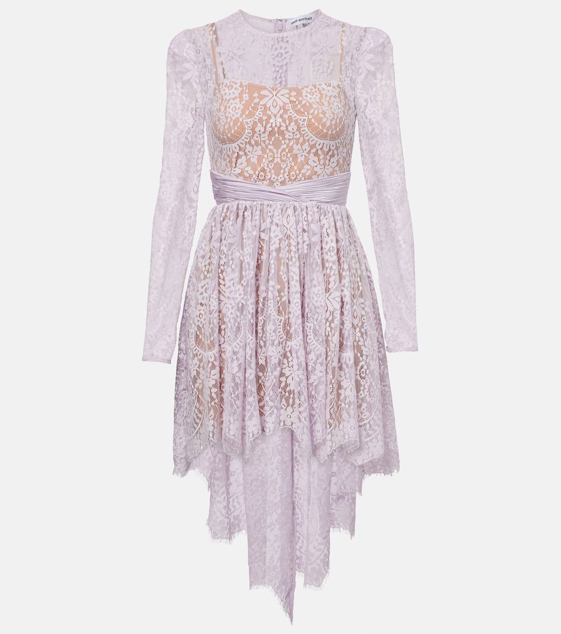 SP Lilac Lace Satin Mini Dress