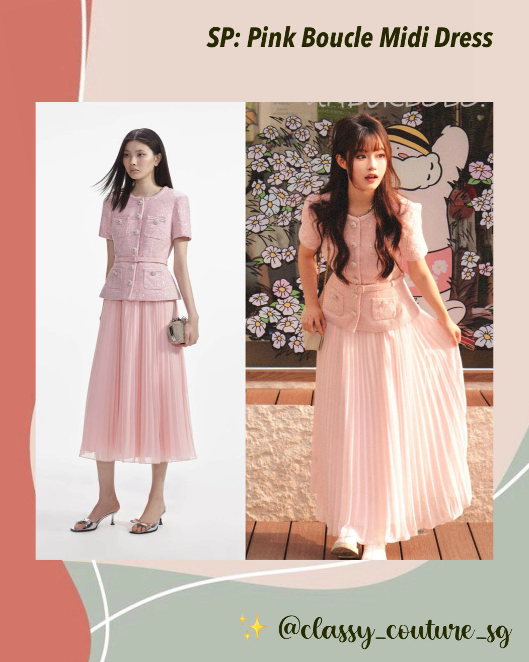 pink sequin boucle midi dress Buy SELF-PORTRAIT PINK SEQUIN BOUCLE MIDI DRESS for SAR 1060.00