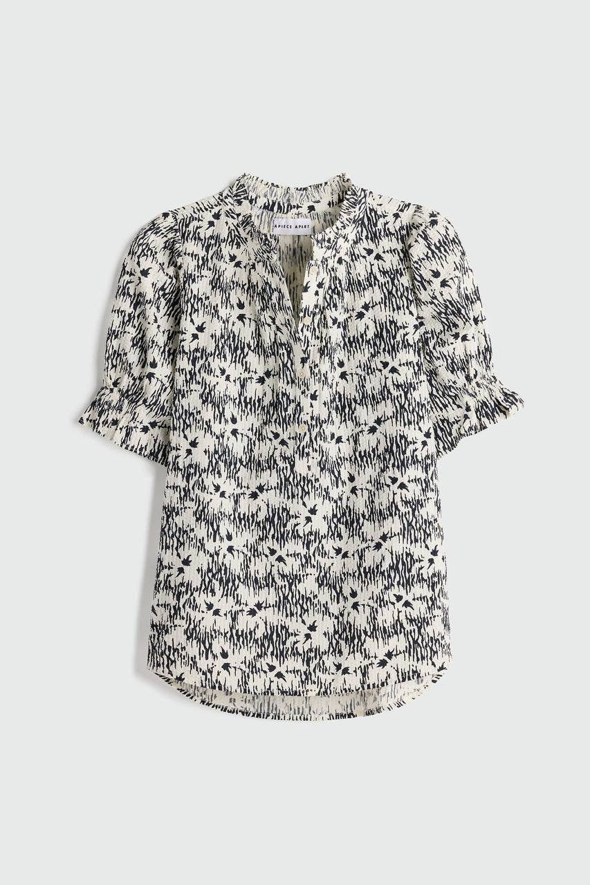AA Textured Los Altos Cotton Top in Tropical Midnight