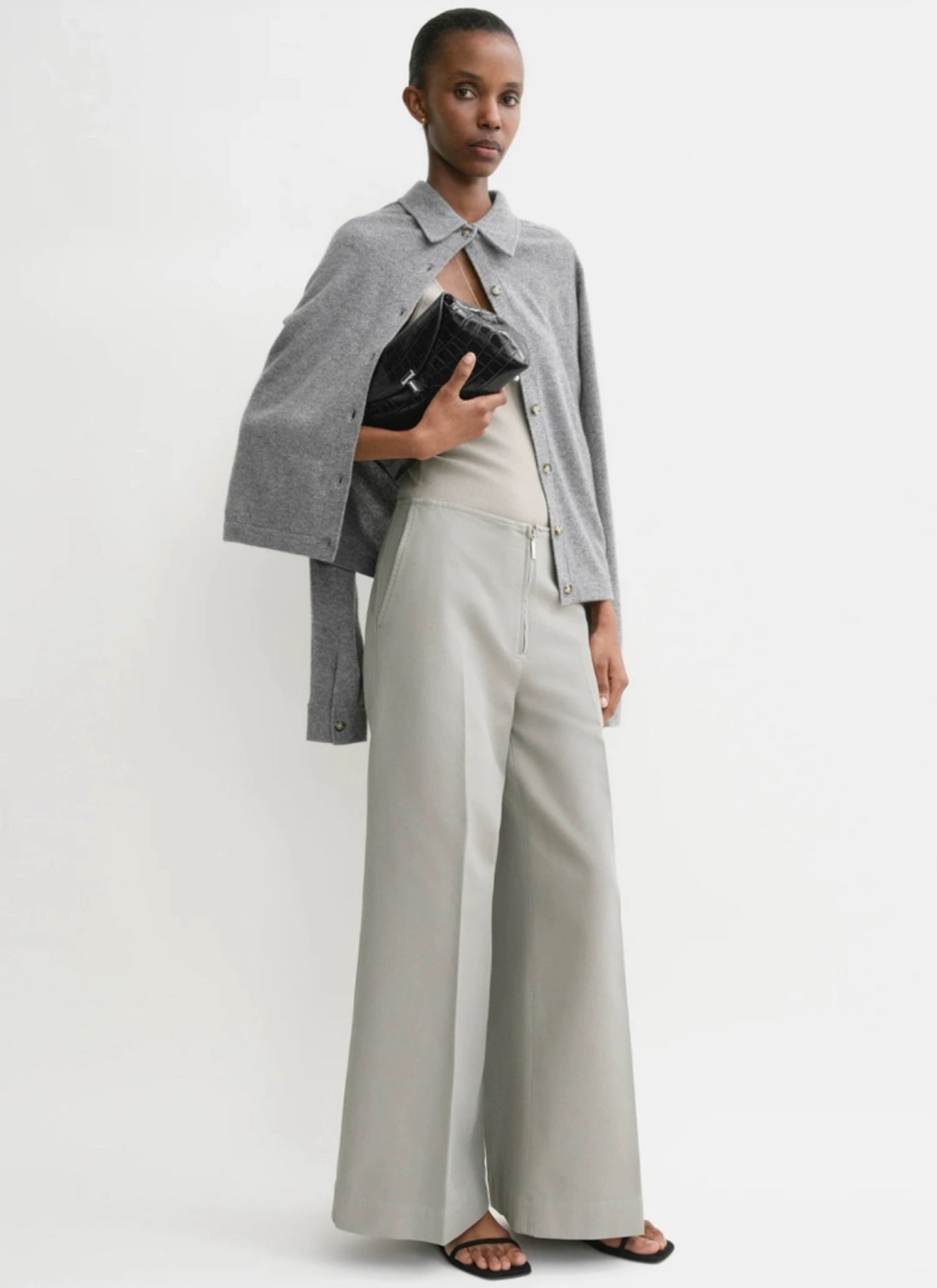Tot Raglan Sleeve Cashmere Cardigan Shirt