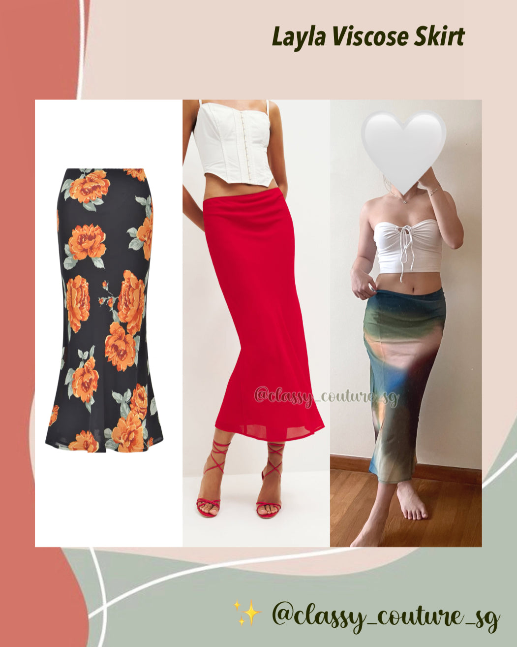 PETITE/REGULAR! Layla Viscose Midi Maxi Skirt