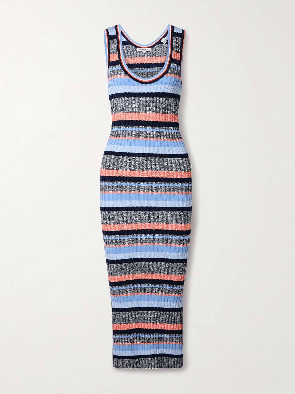 VB Fabiana Striped Knit Bodycon Midi Dress