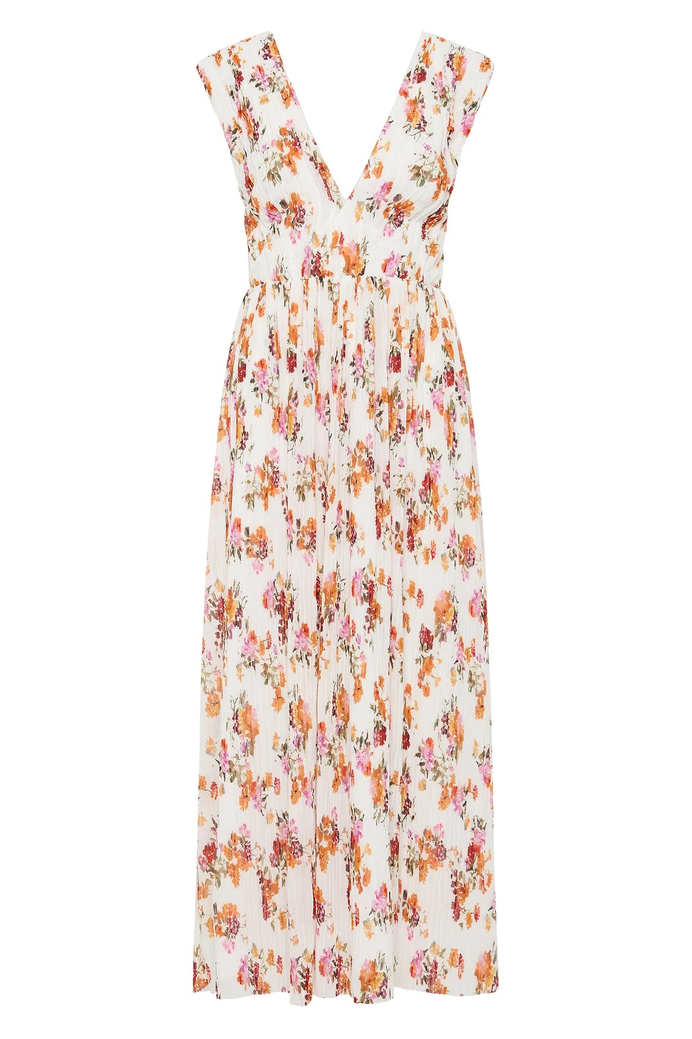 AJ Becoming Bow Back Chiffon Midi Dress