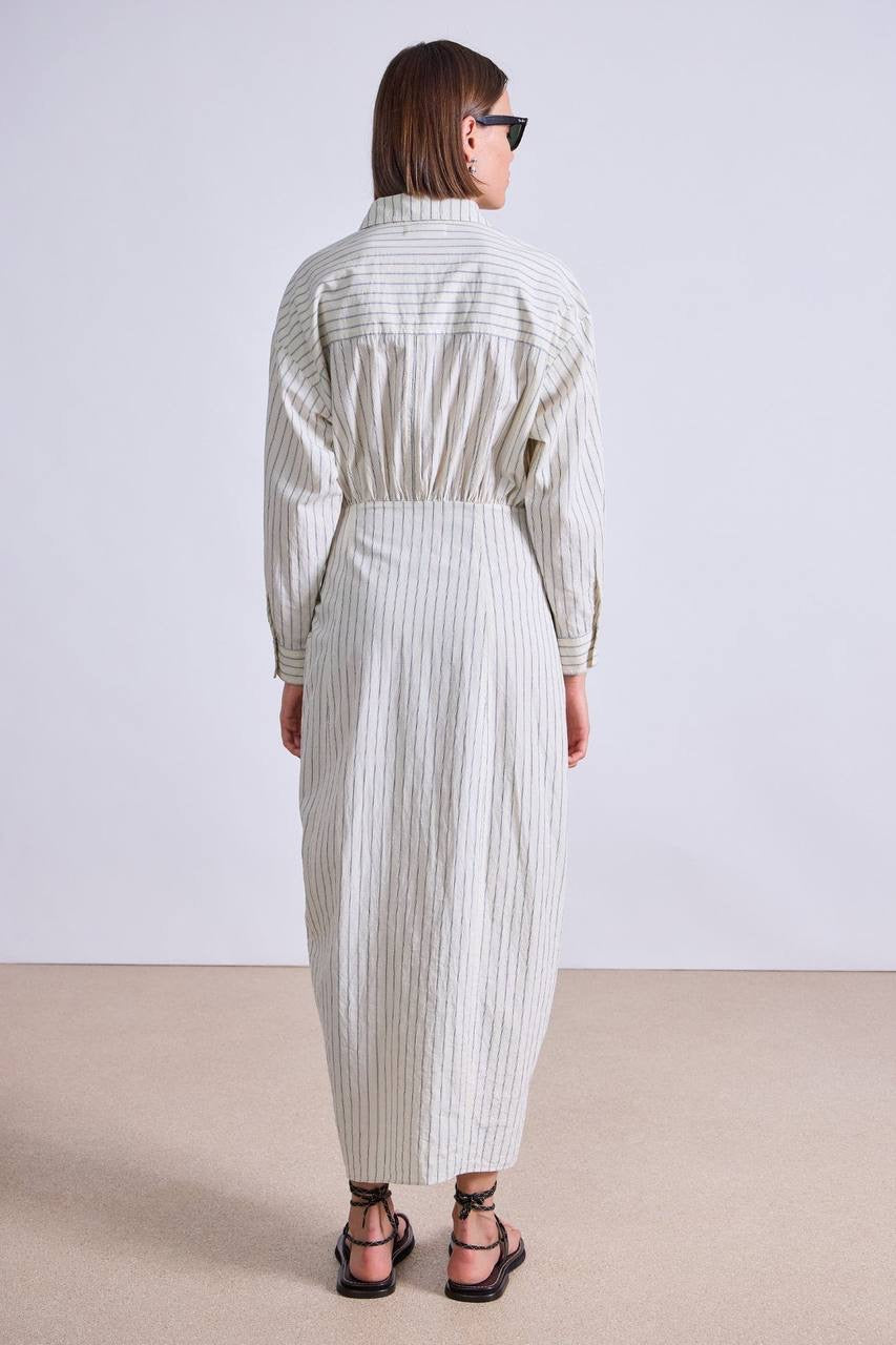 AA Alessandra Sarong Cotton Shirtdress Midi Dress