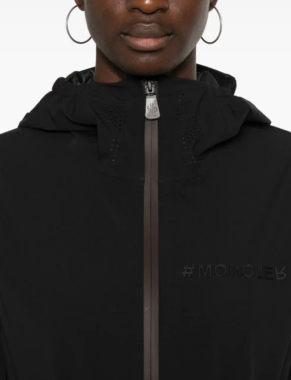 MC Black Fex Hooded Water-Resistant Jacket