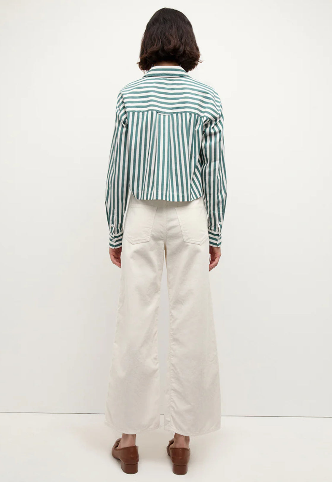 VB Maia Striped Stretch-Cotton Shirt