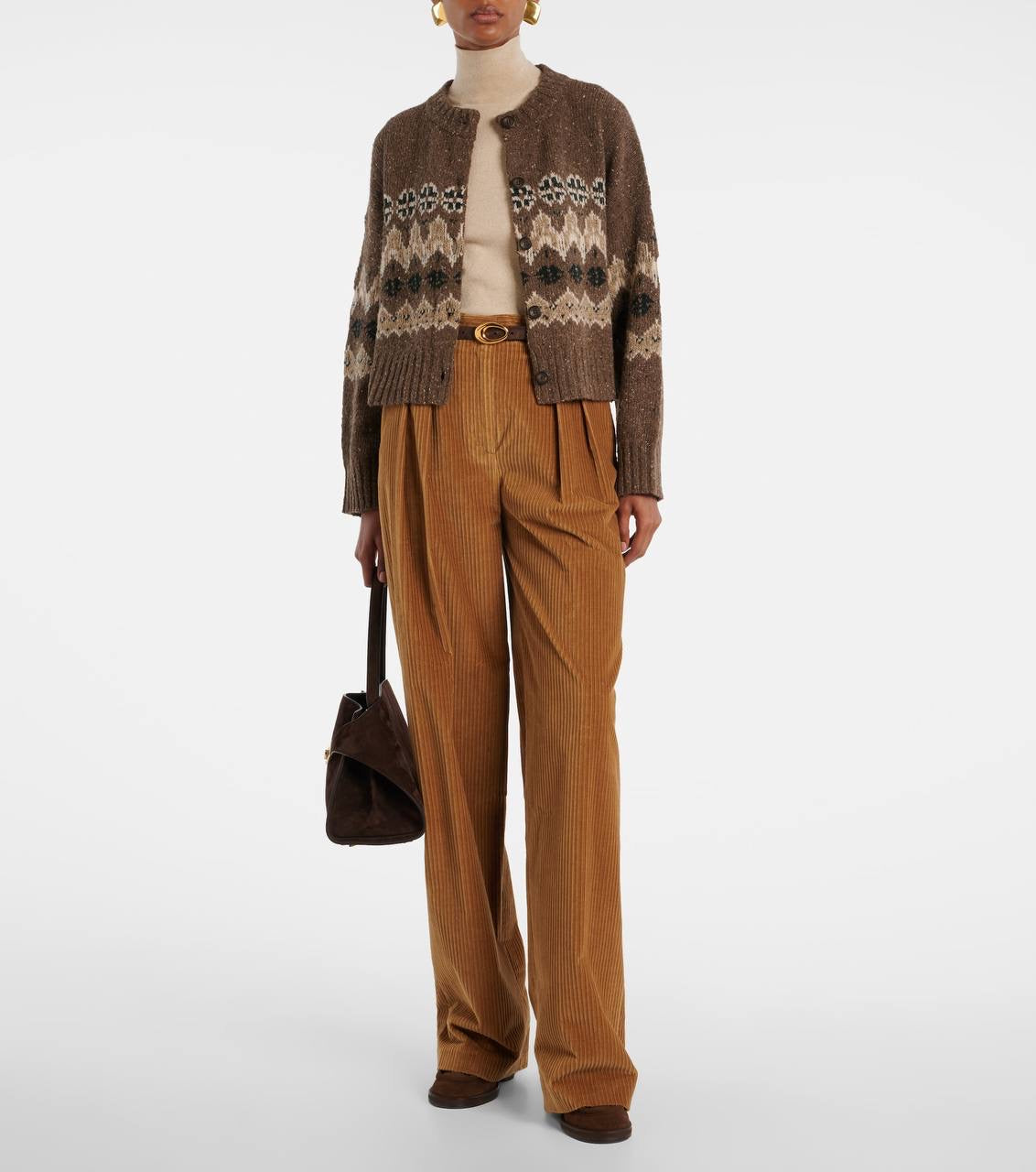 ATZ Cammie Fair Isle Wool-Blend Buttoned Cardigan
