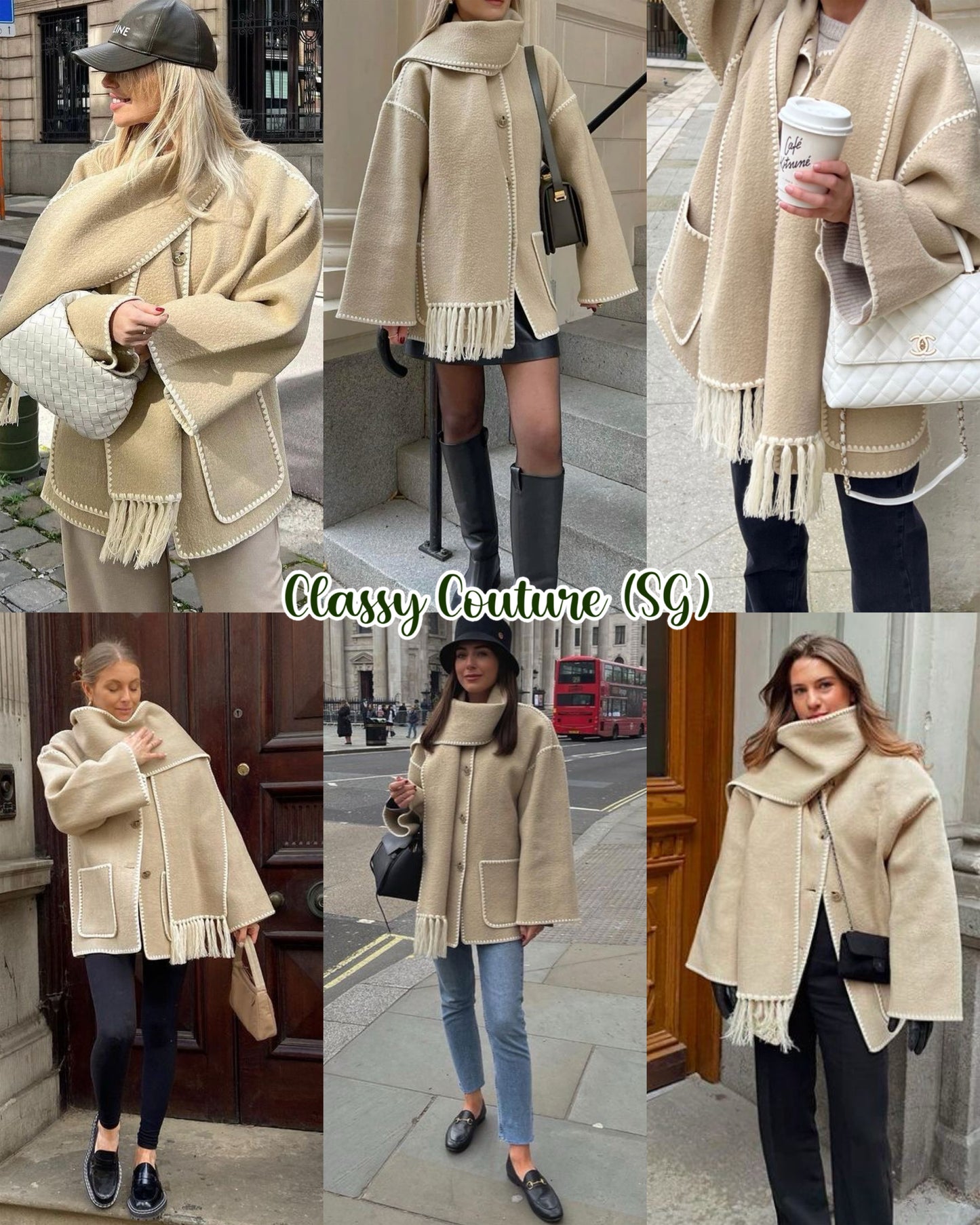 Tot Embroidered Wool-Blend Scarf Jacket