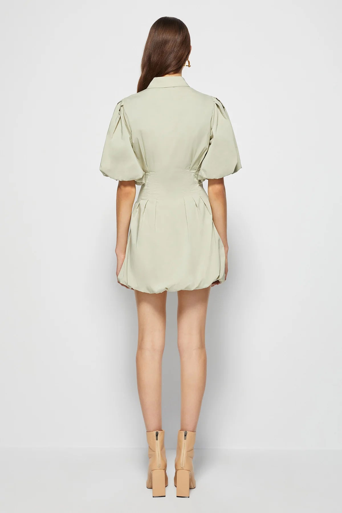 SALE! Sim Cleo Balloon Cotton-Blend Mini Dress