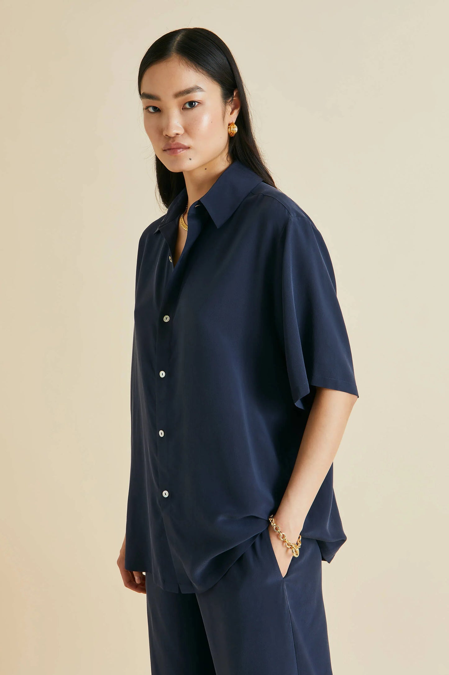 OVH Alabama Silk Crepe De Chine Pyjamas Top & Pants Set