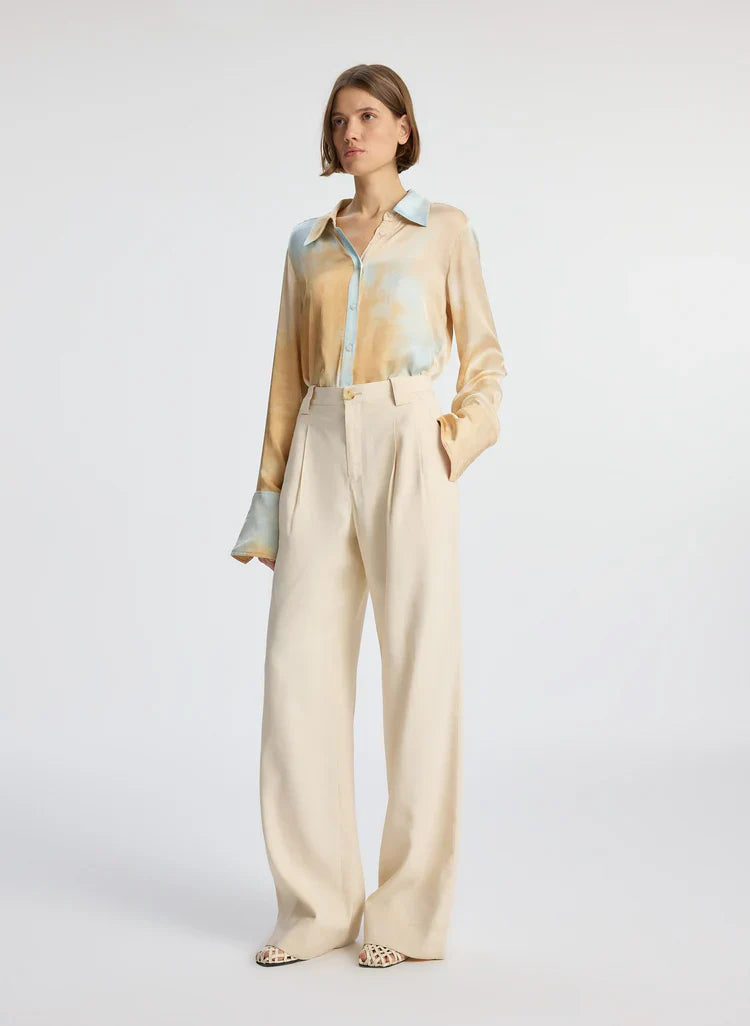 ALC Aiden Shirt | Grace Midi Skirt | Satin Viscose Set