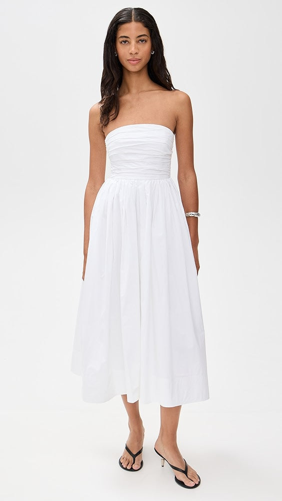 3 Colors! ALC Tate Strapless Cotton Midi Dress