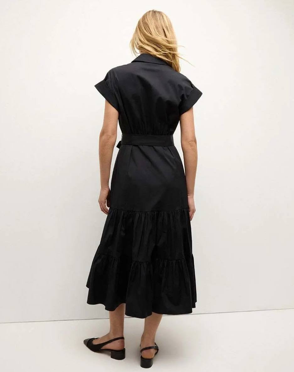 VB Vanessa Stretch-Cotton Midi Dress Shirtdress