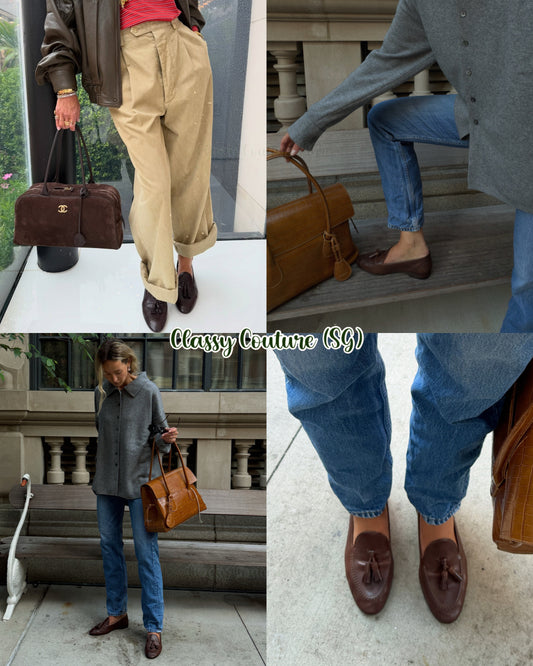 TR Caden Tassel Baby Calfskin Leather Loafers Shoes