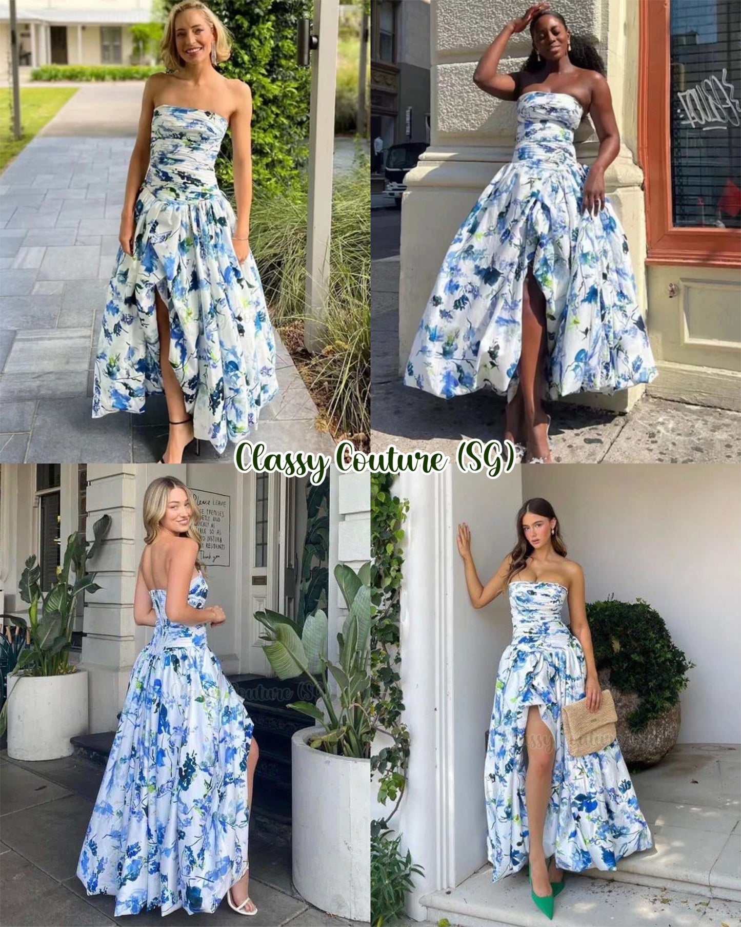 5 Colors! AJ Violette Bubble Hem Maxi Dress