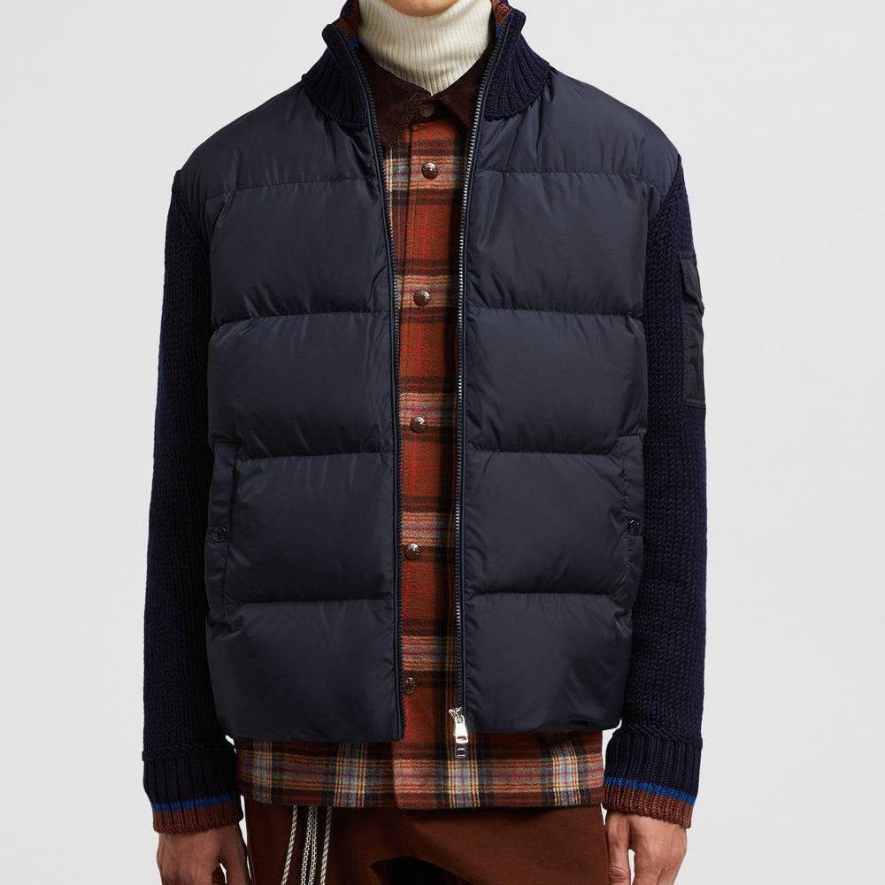 MC Men’s Padded Wool Zip Up Cardigan Jacket (Down Filling)