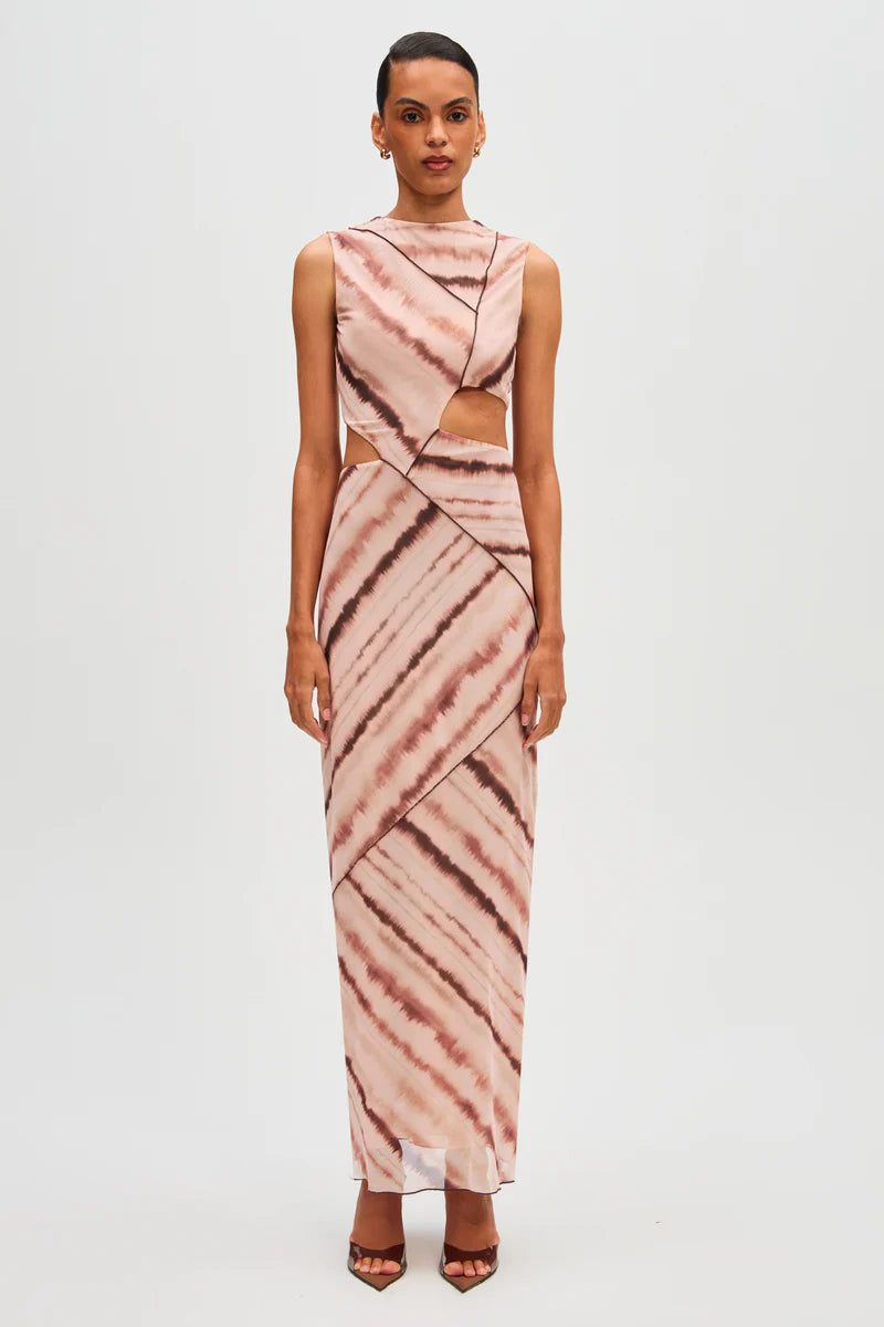 MS Salli Mesh Cut Out Maxi Dress