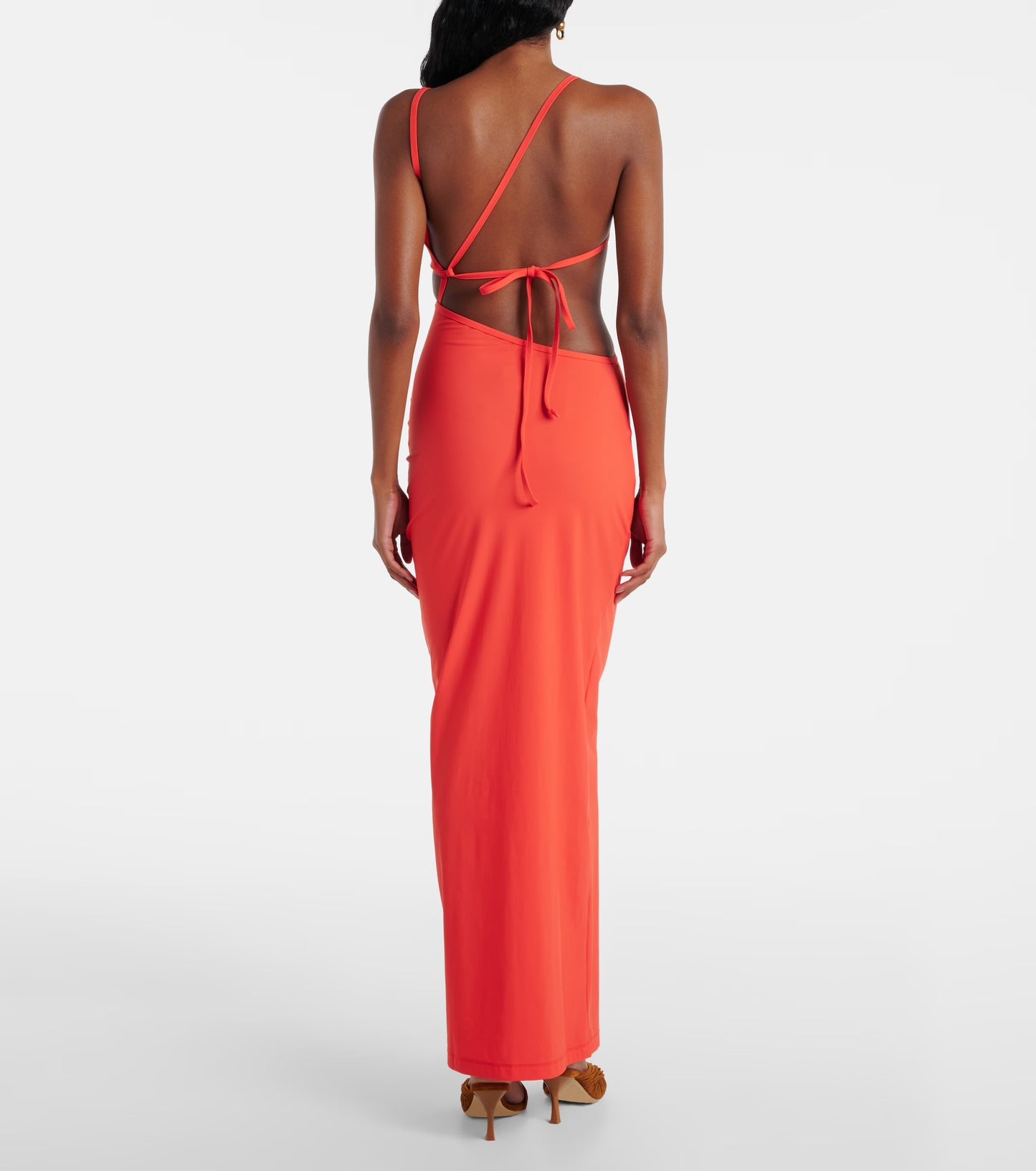 CE Crystal Embellished Maxi Dress in Red