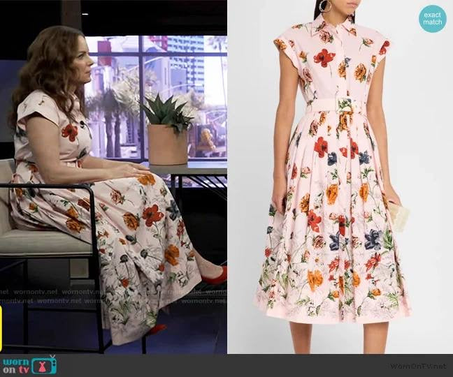 CC Octavia Floral Cotton Midi Dress