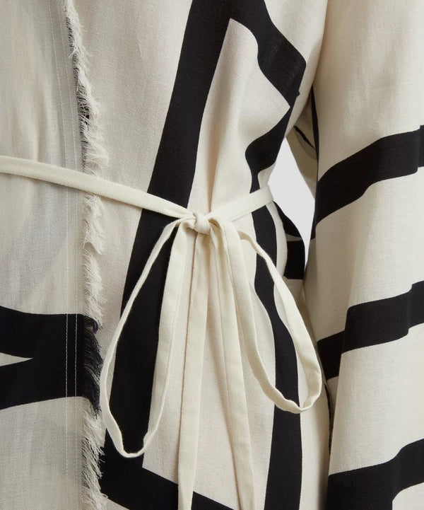 2 Colors! Tot Monogram Cotton Wrap Midi Maxi Dress | Swimsuit Coverup Robe