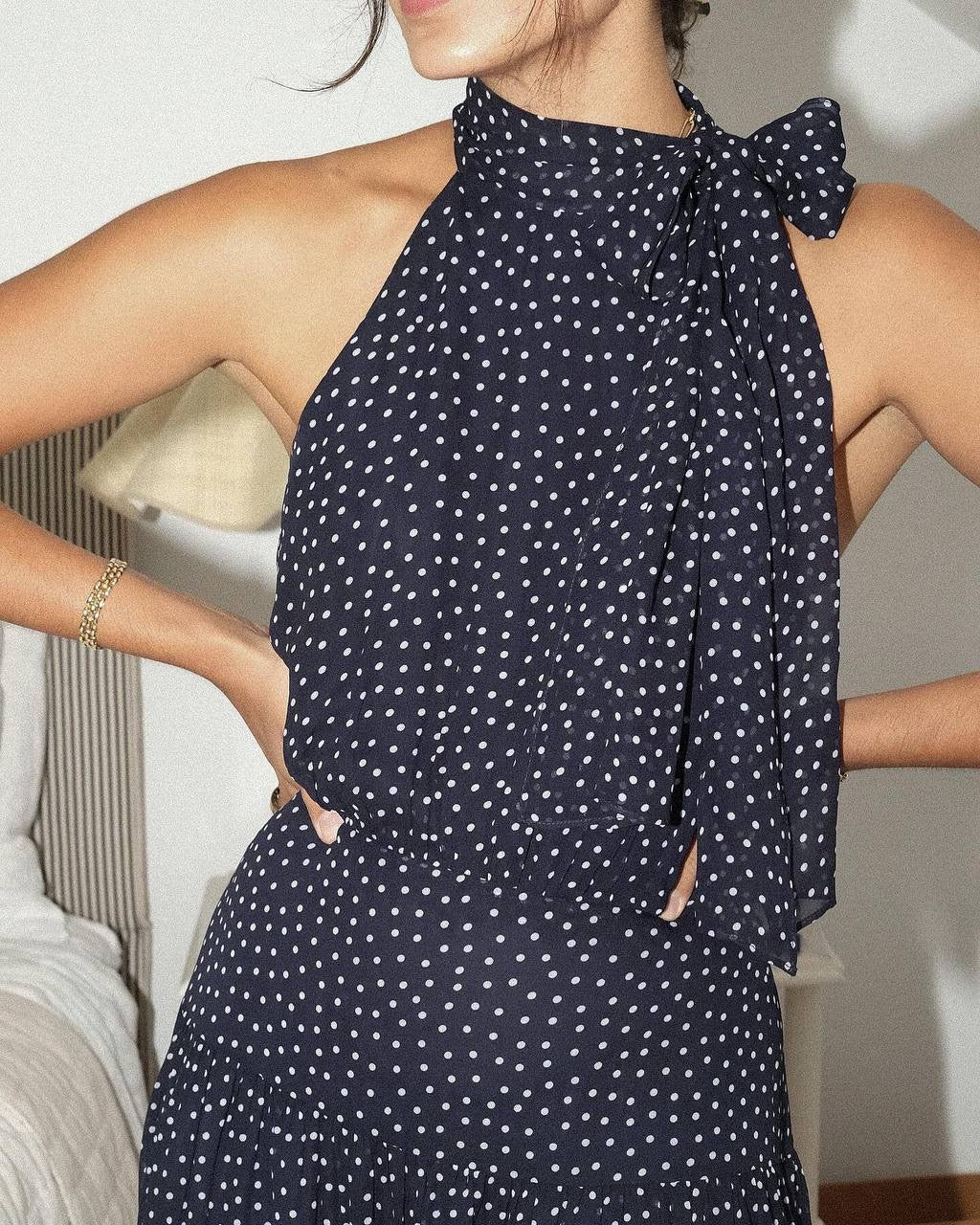 RX Pussybow Abi Viscose Midi Dress