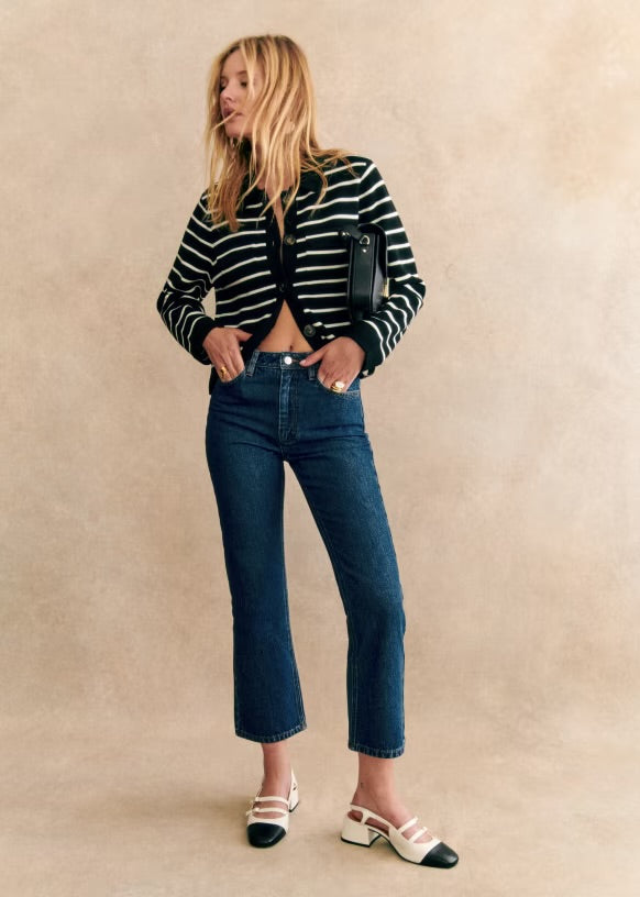 SZ Betty Cardigan in Stripes Merino Wool