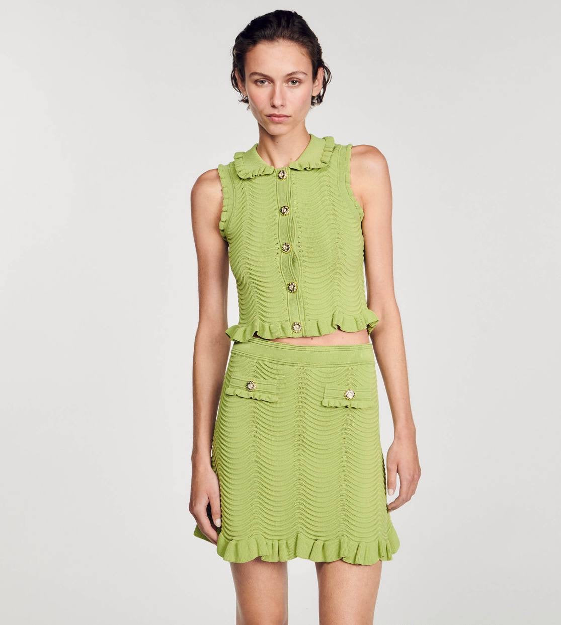 SD Lina Sleeveless Knit Top | Alina Short Knitted Skirt | Set