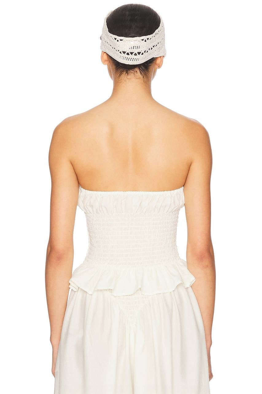 HS Smocked Tunic Bandeau Top | Balloon Pant | Wool-Silk Set