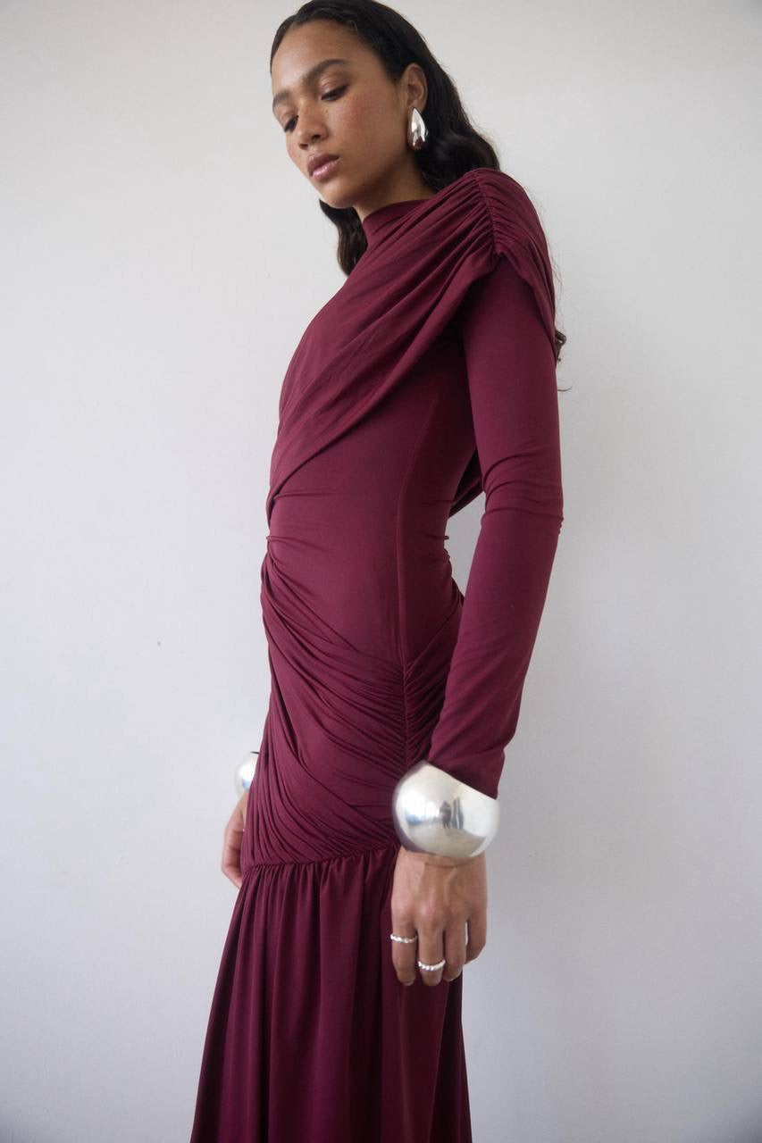 DLV Ravel Long Sleeve Spandex-Jersey Mini Dress