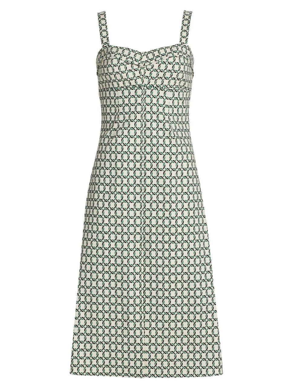 VB Colleen Linen-Blend Midi Dress