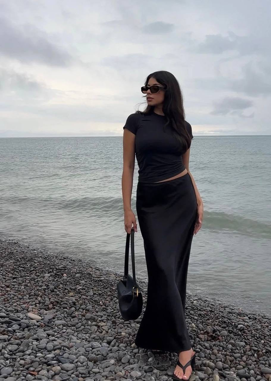 Restocked! Ref Layla Silk Maxi Skirt