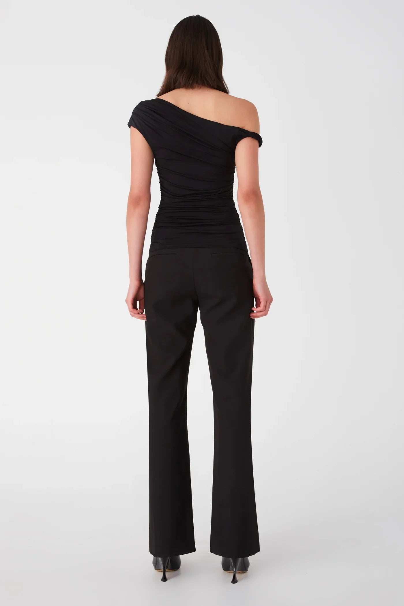 MS Paison Matte Slinky Top in Black and White