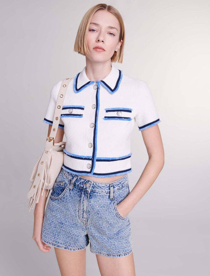 MJ Mirsala Terry Knit Cardigan Top | Jirsal Mini Skirt | Set