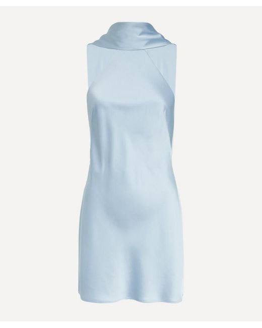 SO Lucile Halter Viscose-Blend Backless Mini Dress