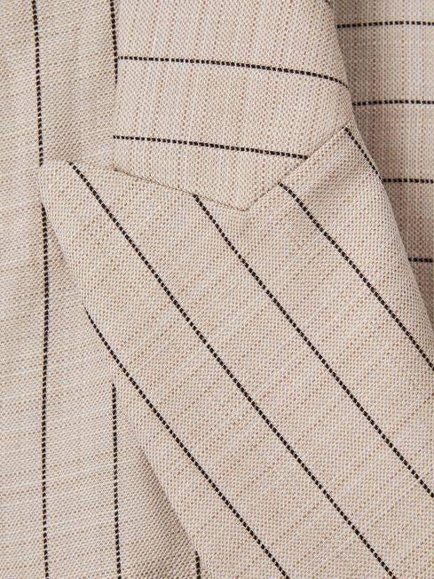 RS Andie Wool Blend Striped Double Breasted Midi Dress