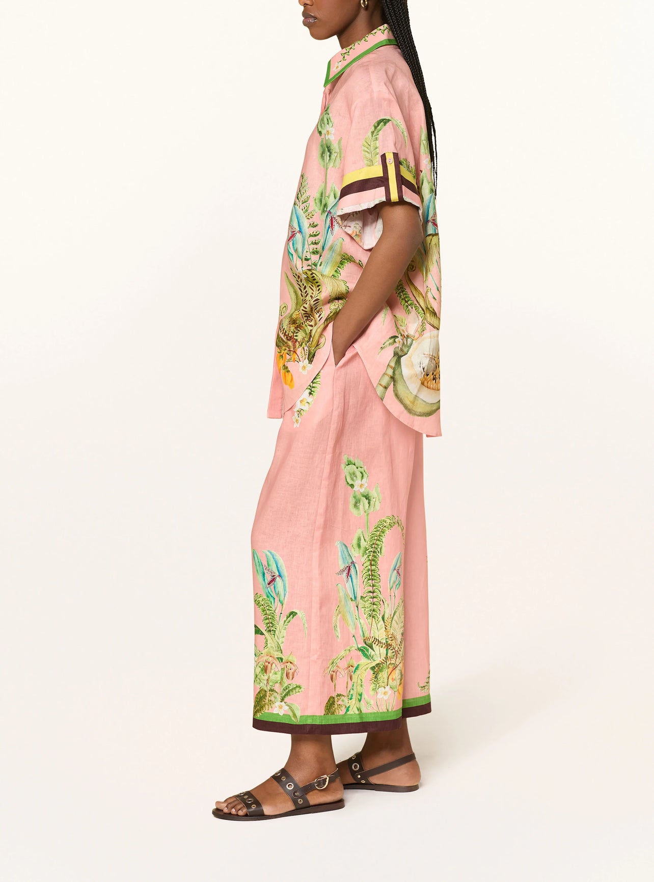 ALM Papaya Linen Shirt | Pants | Set