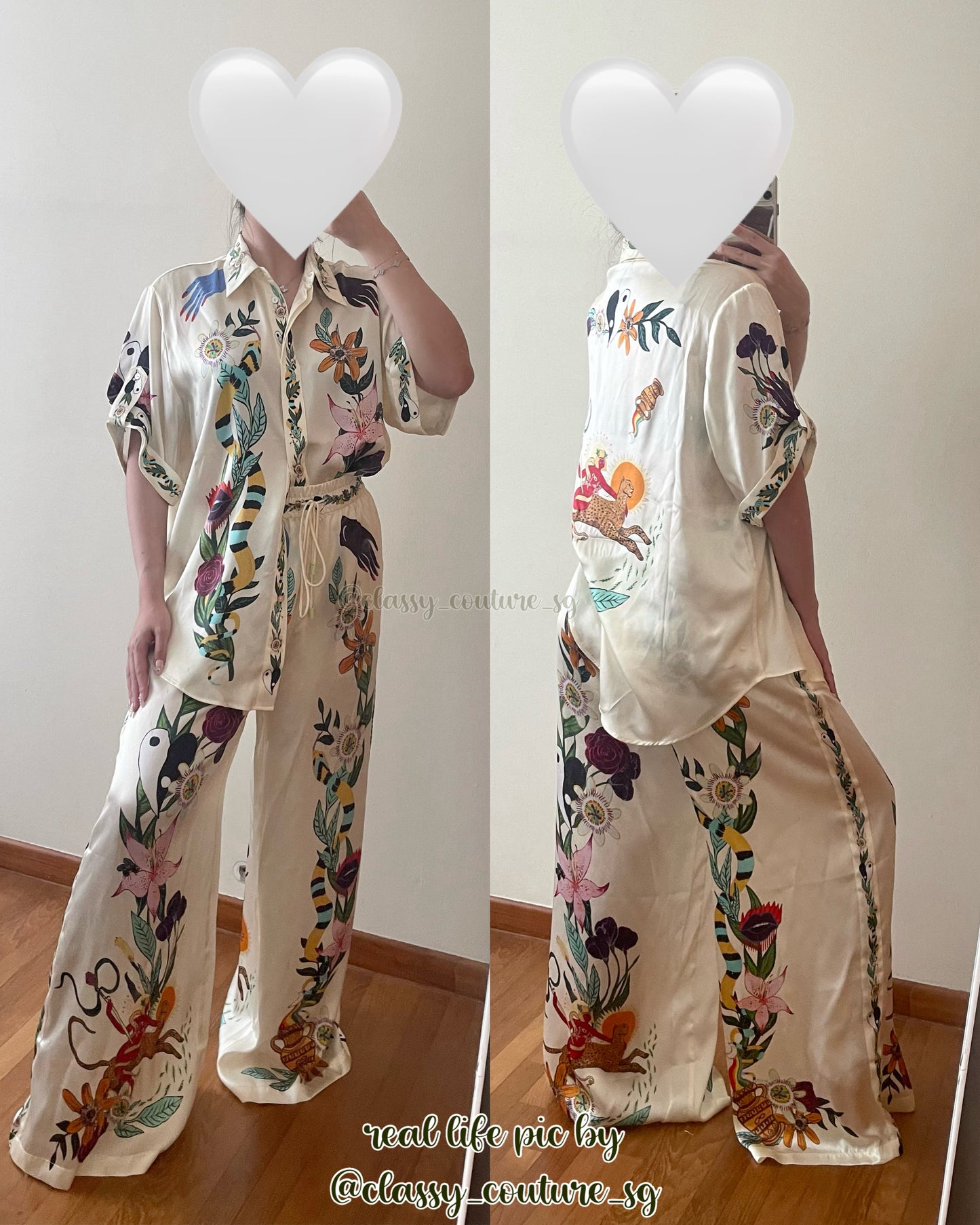 ALM Meagan Oversized Silk Shirt | Pants | Set