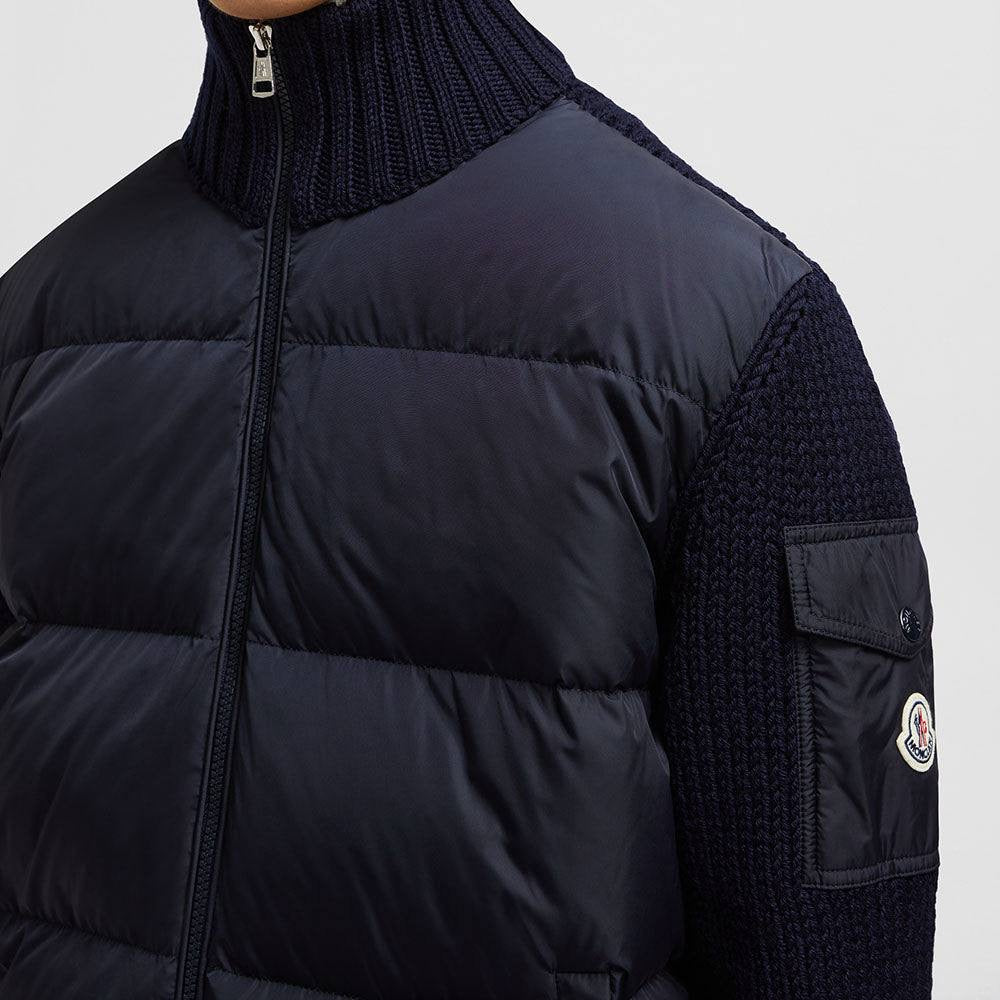 MC Men’s Padded Wool Zip Up Cardigan Jacket (Down Filling)