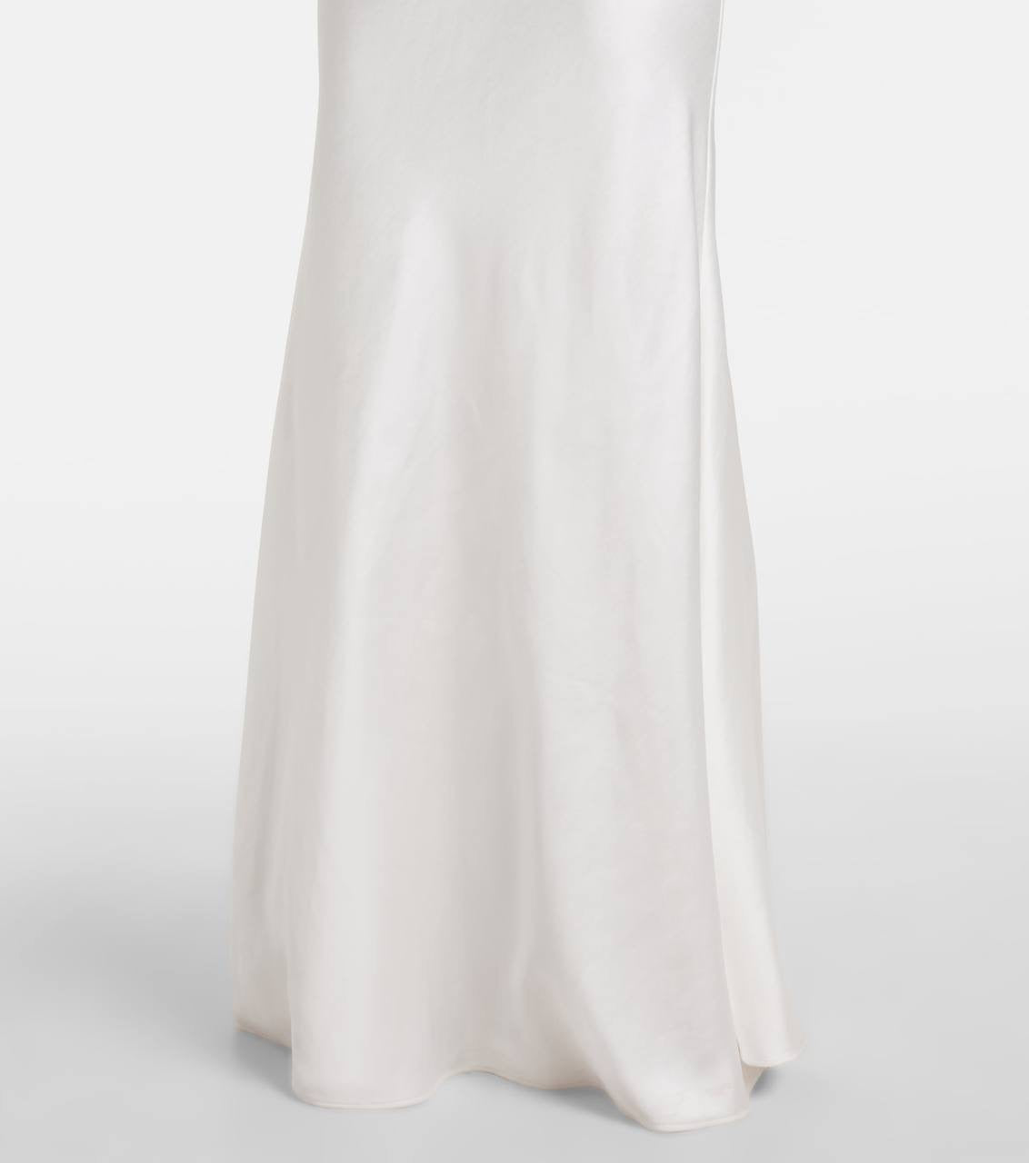 SP White Satin Lace Maxi Dress