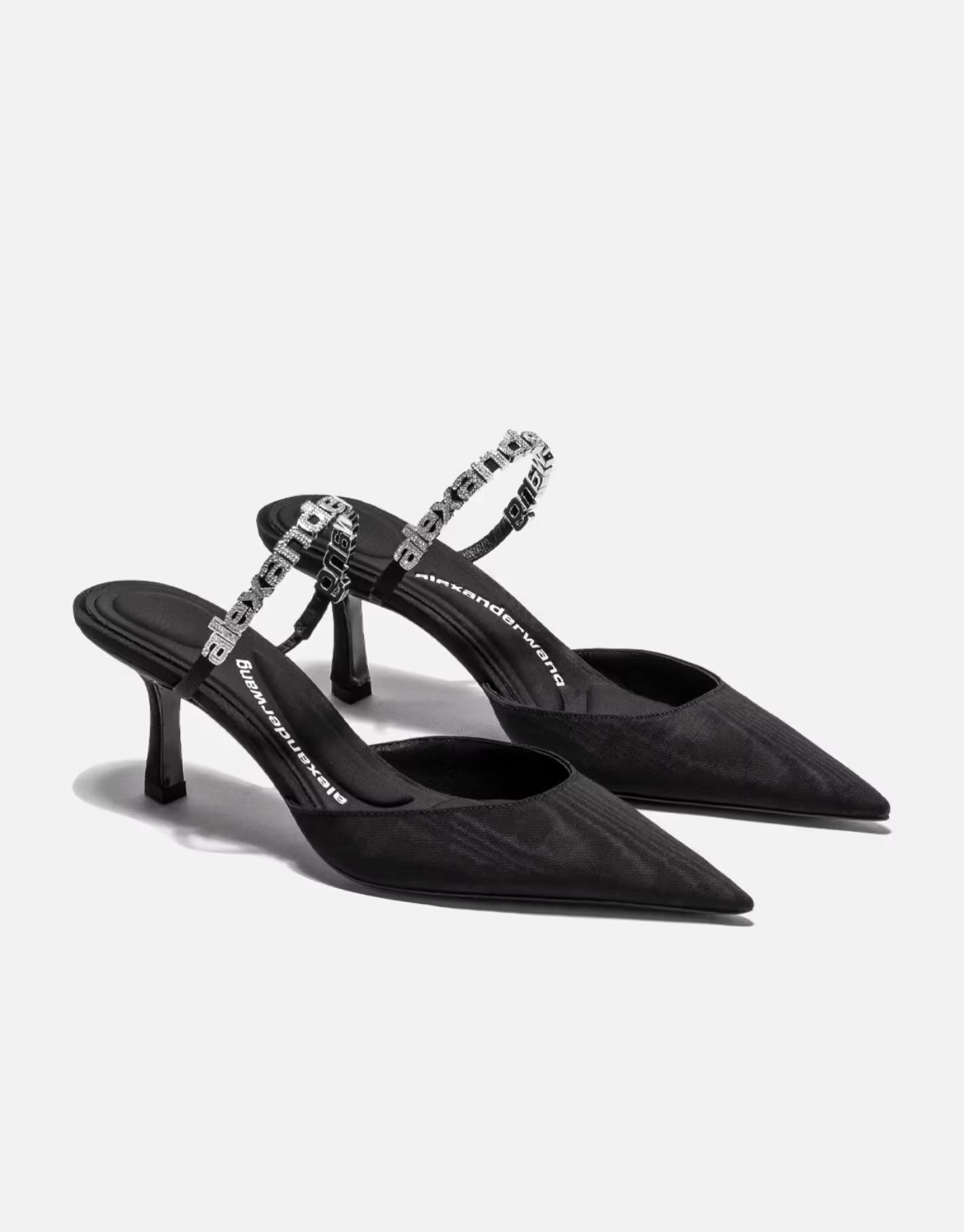 AW Delphine 65 Logo Strap | Slingback Mules Heels