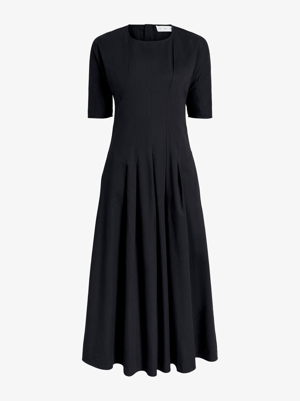 PS Ainsley Pleated Brushed Cotton Blend Twill Midi Dress