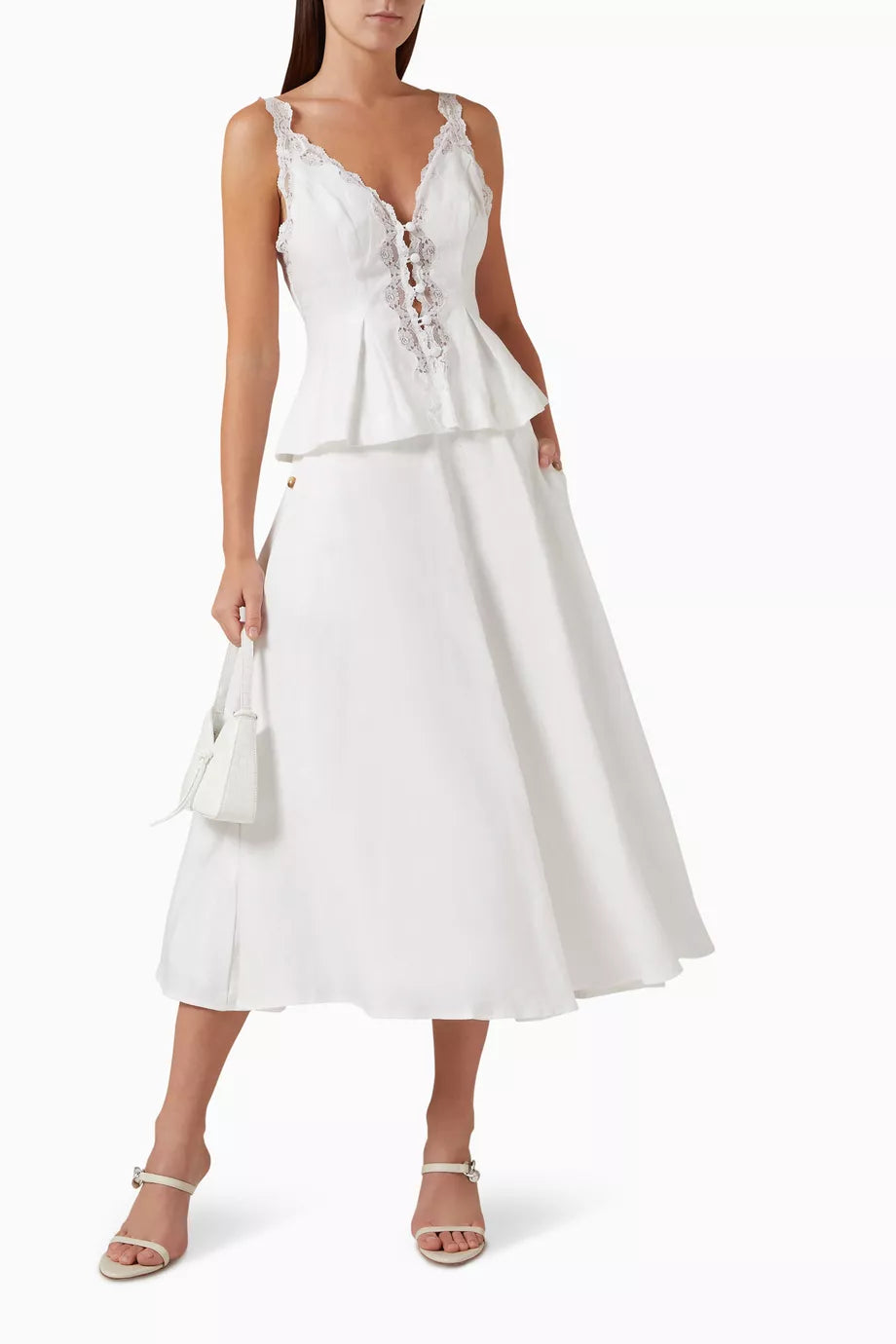Ref Josefina Linen Peplum Top