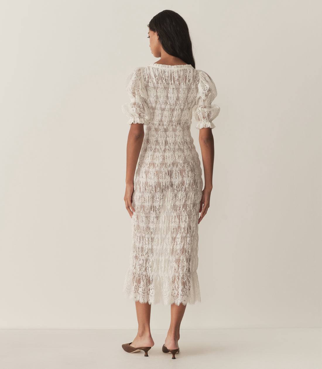 DN Raquella Cotton-Blend Lace Midi Dress