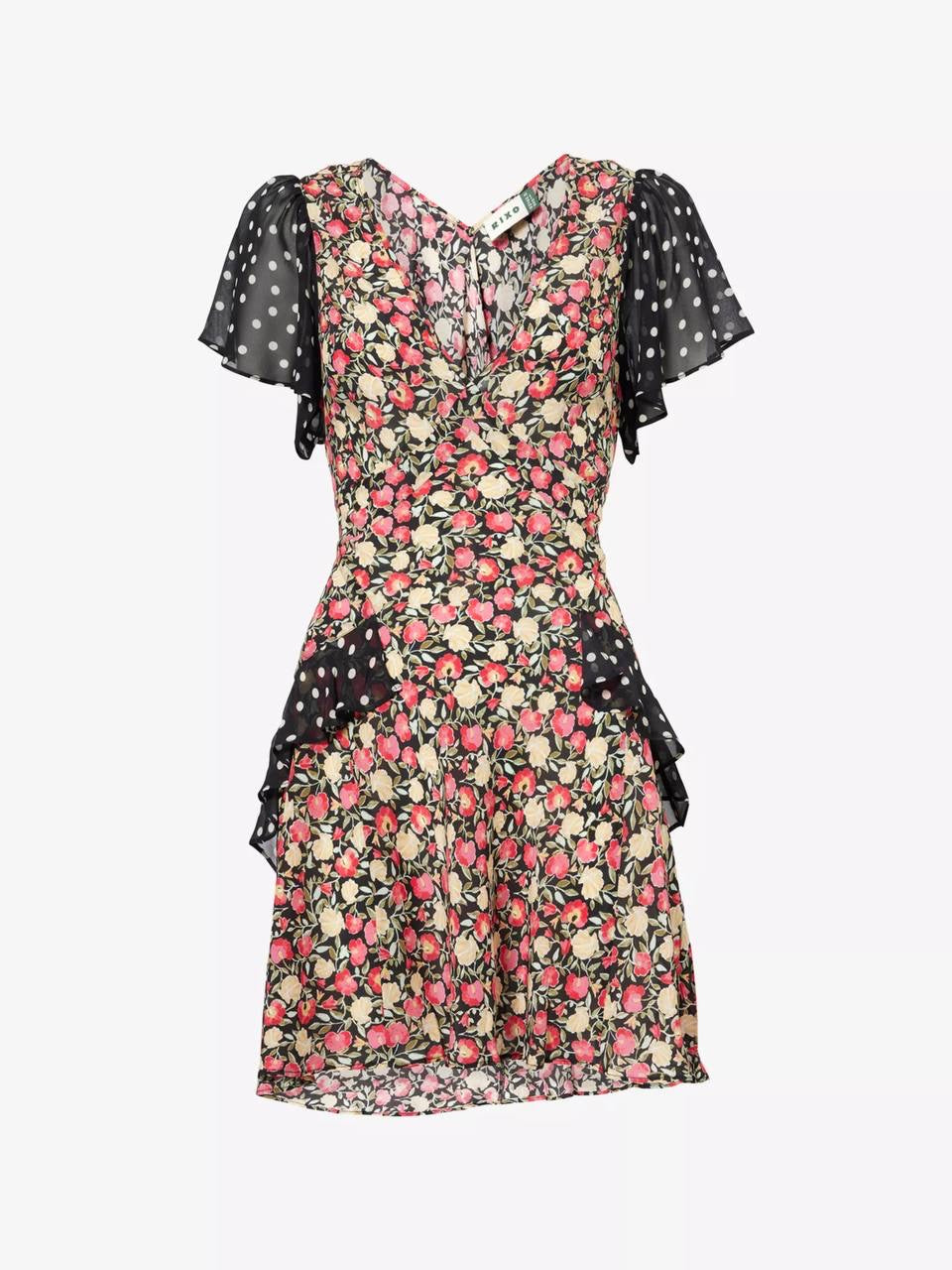 RX Sutton Flutter Sleeve Silk Mini Dress